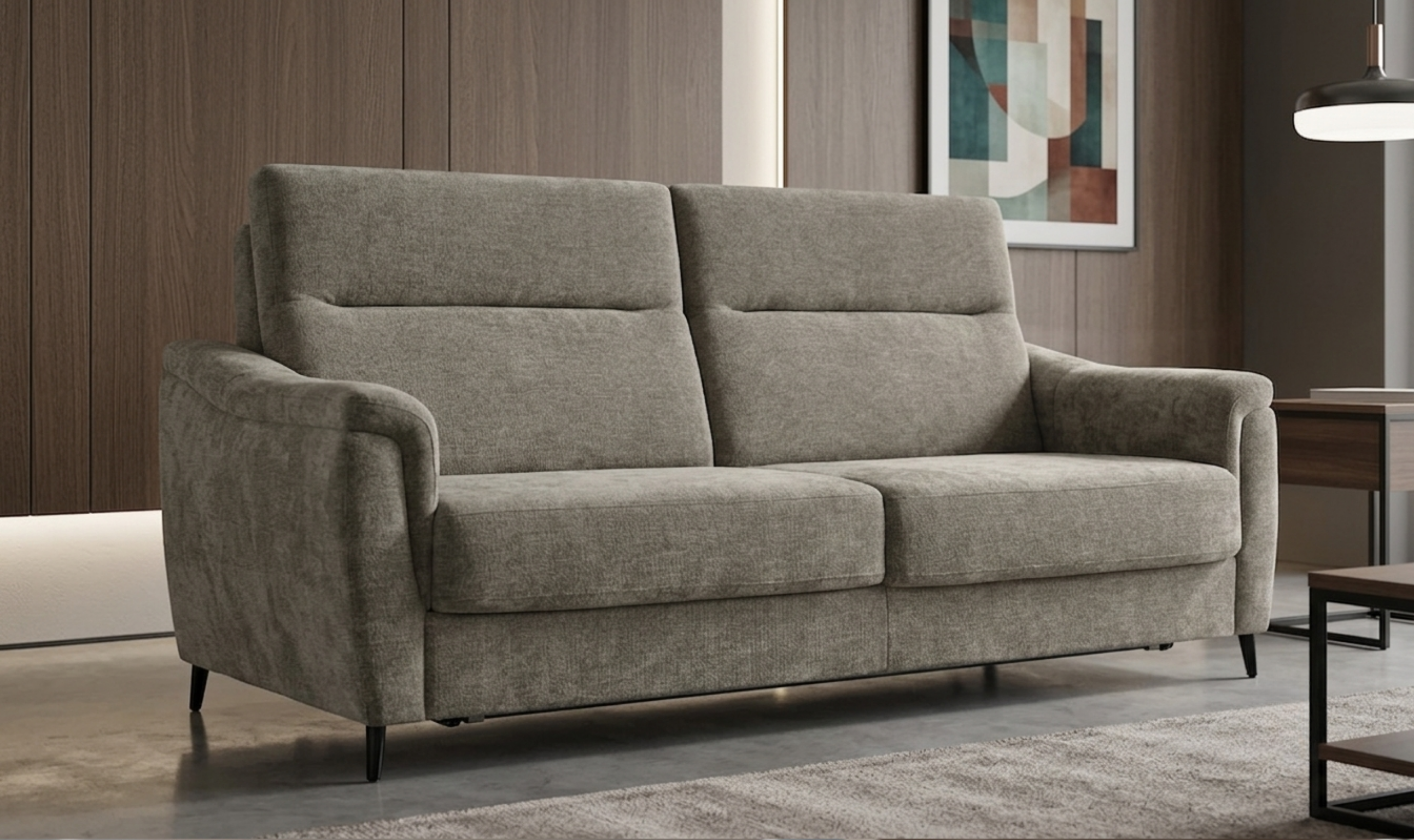 Klaussner Brenton Fabric Queen Sleeper Sofa with High-Back Cushions-Jennifer