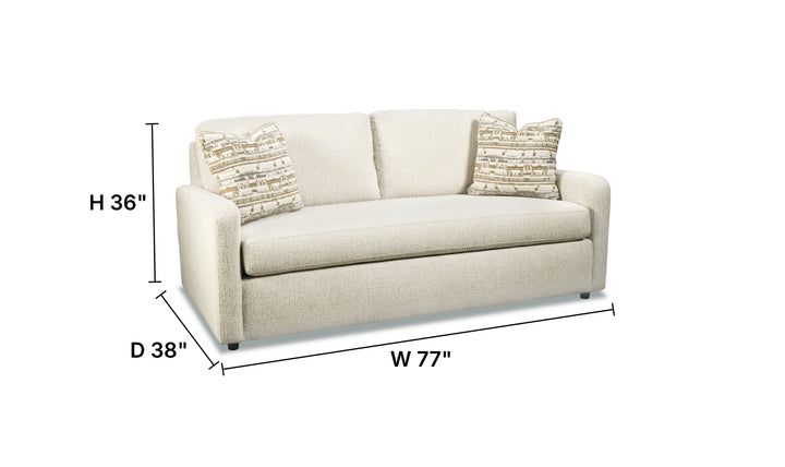 Klaussner Briarwood Fabric 2 Over 1 Sofa With Accent Pillows-jennifer Funiture