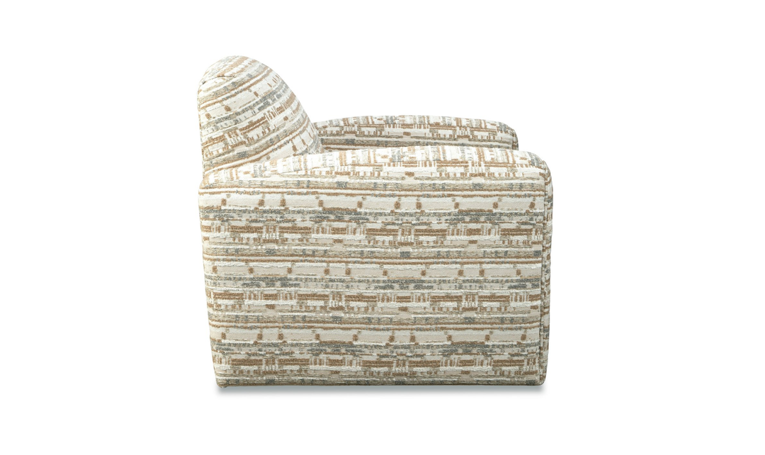 Klaussner Briarwood Transitional Fabric Swivel Chair-Jennifer Furniture