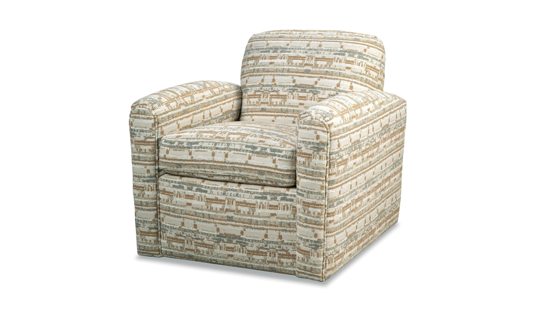 Klaussner Briarwood Transitional Fabric Swivel Chair-Jennifer Furniture