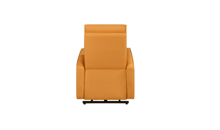 Klaussner Calessin Chestnut Orange Leather Recliner Chair-Jennifer Furniture