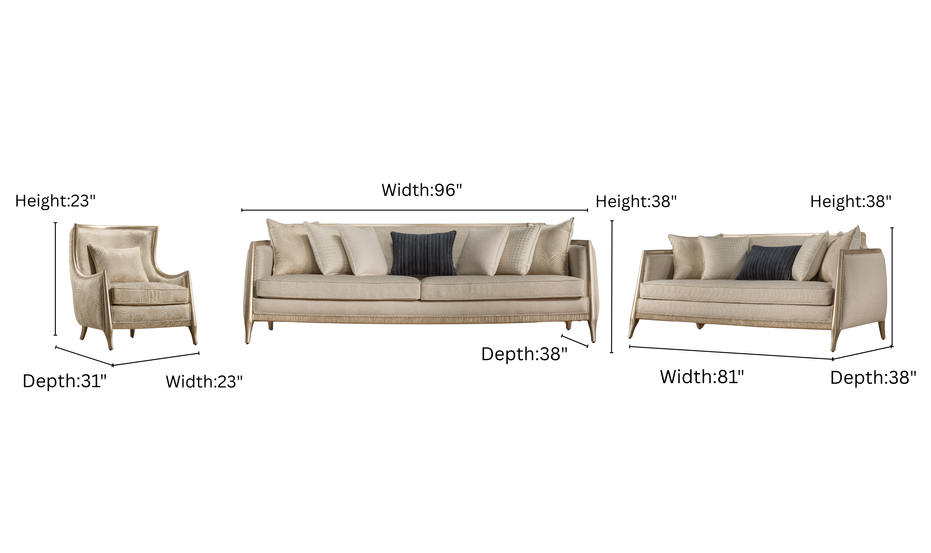 Klaussner California Mastercrafted Living Room Set