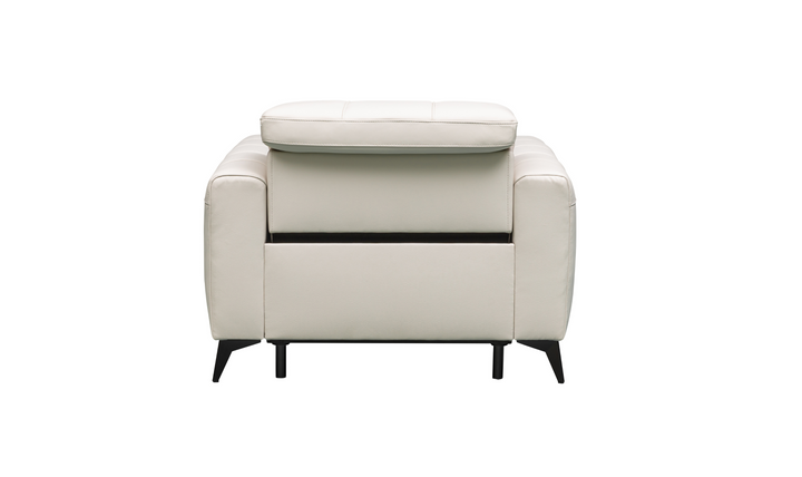 Klaussner Capri Beige Reclining Chair With Power Footrest And Adjustable Headrest-Jennifer Furniture
