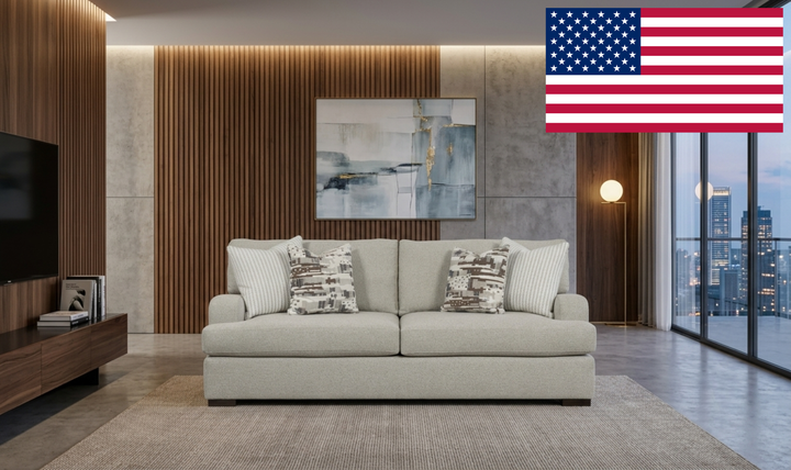 Klaussner Capri Sofa with Track Arms-JenniferFurniture