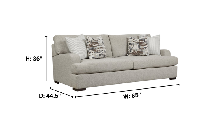 Klaussner Capri Sofa with Track Arms-JenniferFurniture