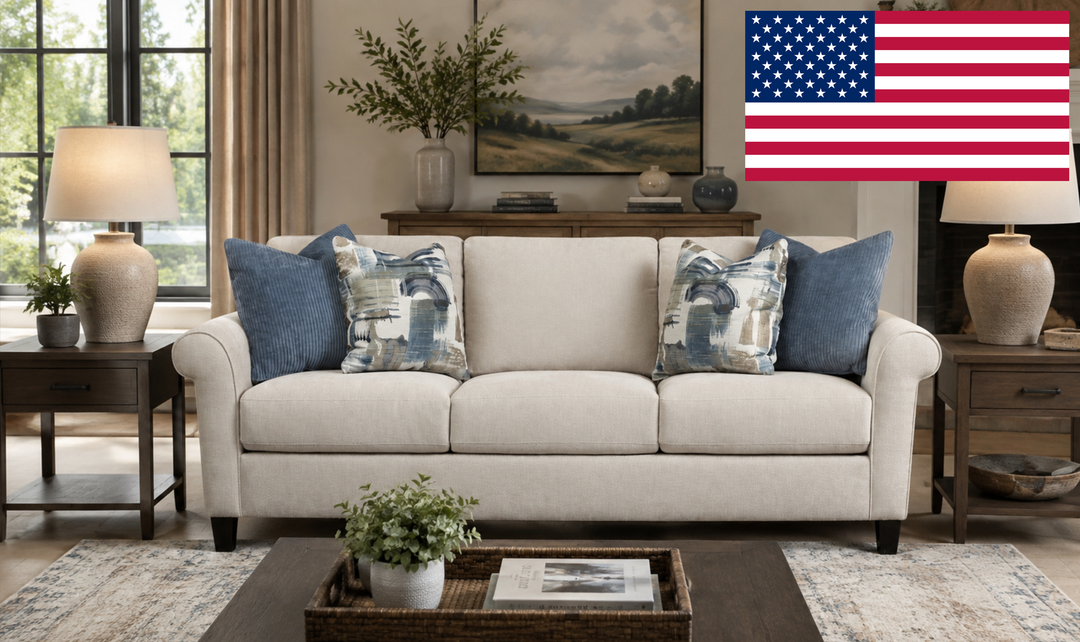 Klaussner Caroline Three-Seater Sofa With Rolled Arms-Jennifer Furniture