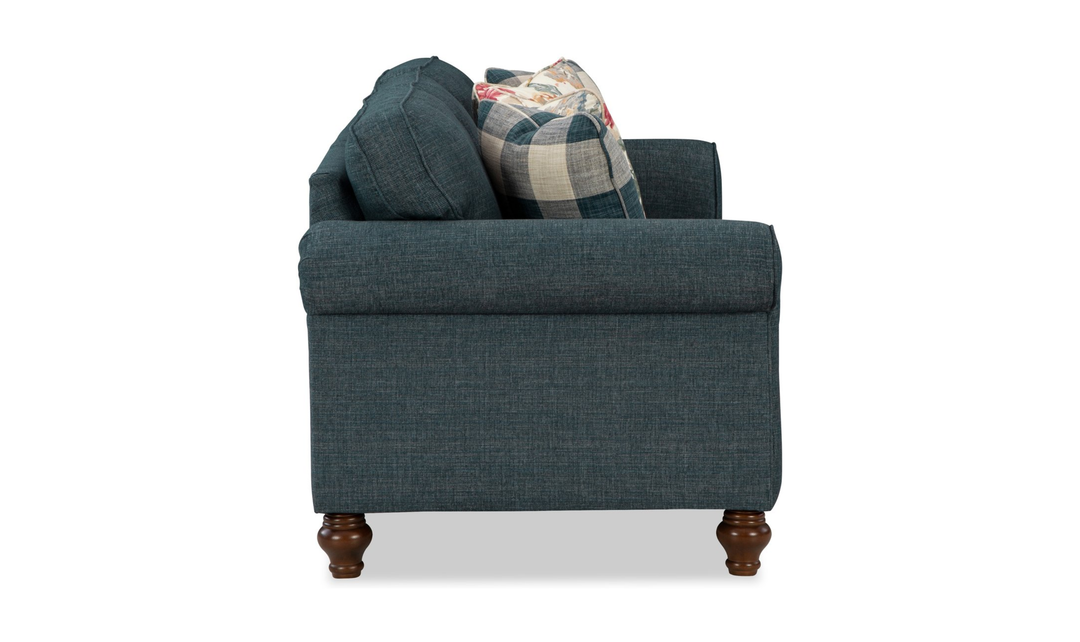 Klaussner Casaford Fabric 3 Over 3 Sofa with Soft Curved Arms-Jennifeer Furniture