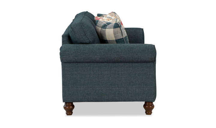 Klaussner Casaford Fabric 3 Over 3 Sofa with Soft Curved Arms-Jennifeer Furniture
