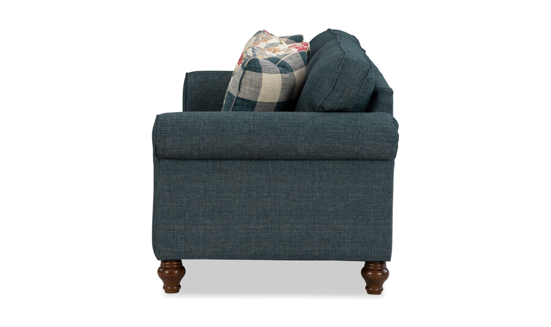 Klaussner Casaford Fabric 3 Over 3 Sofa with Soft Curved Arms-Jennifer Furniture