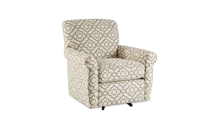 Klaussner Casaford Fabric Swivel Chair with Tight Back - Jennifer Furniture