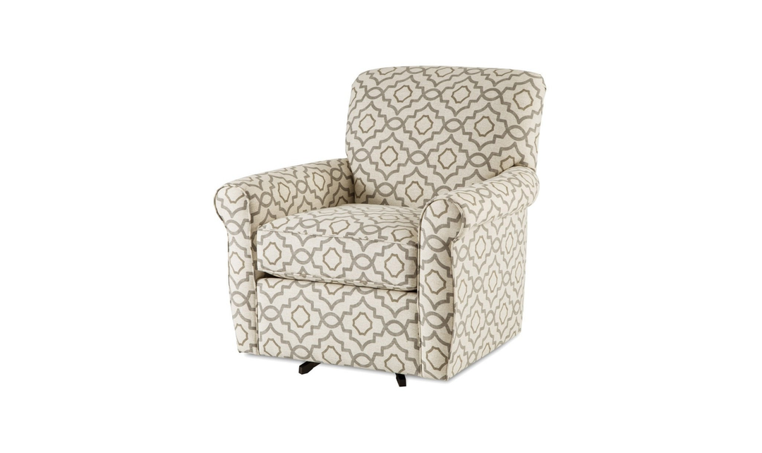 Klaussner Casaford Fabric Swivel Chair with Tight Back - Jennifer Furniture