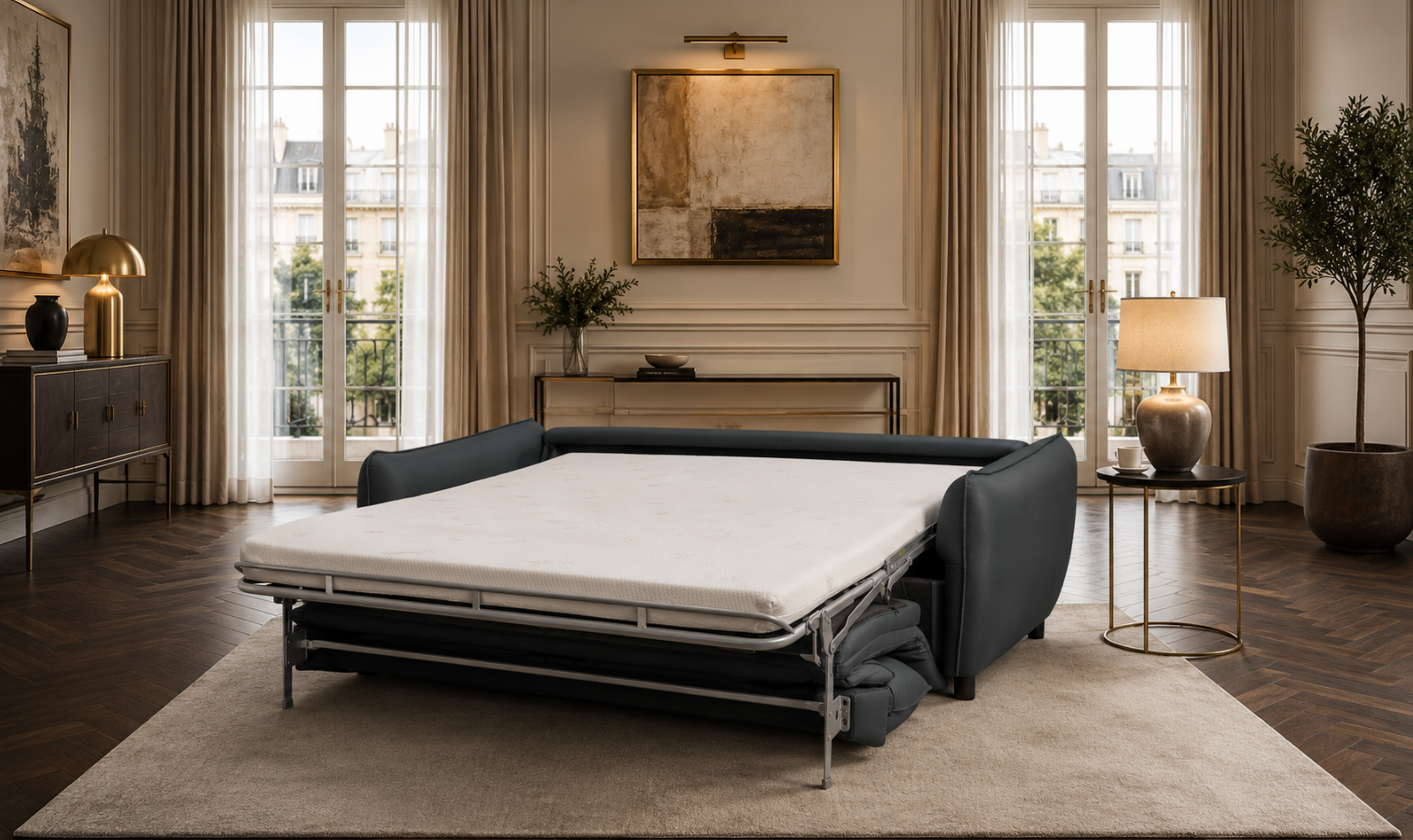 Klaussner Covington Queen Sleeper Sofa with Foam Mattress