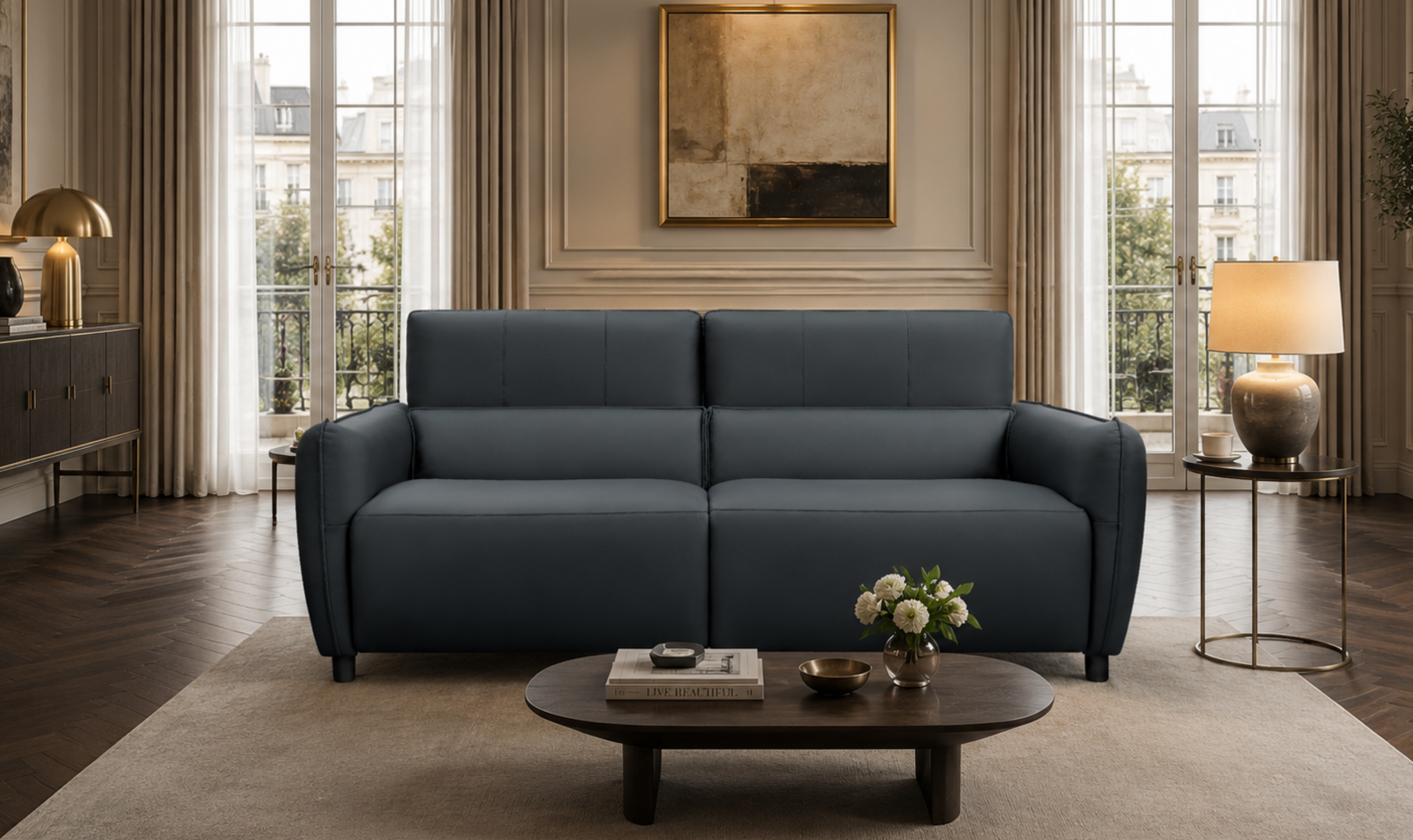 Klaussner Covington Queen Sleeper Sofa with Foam Mattress