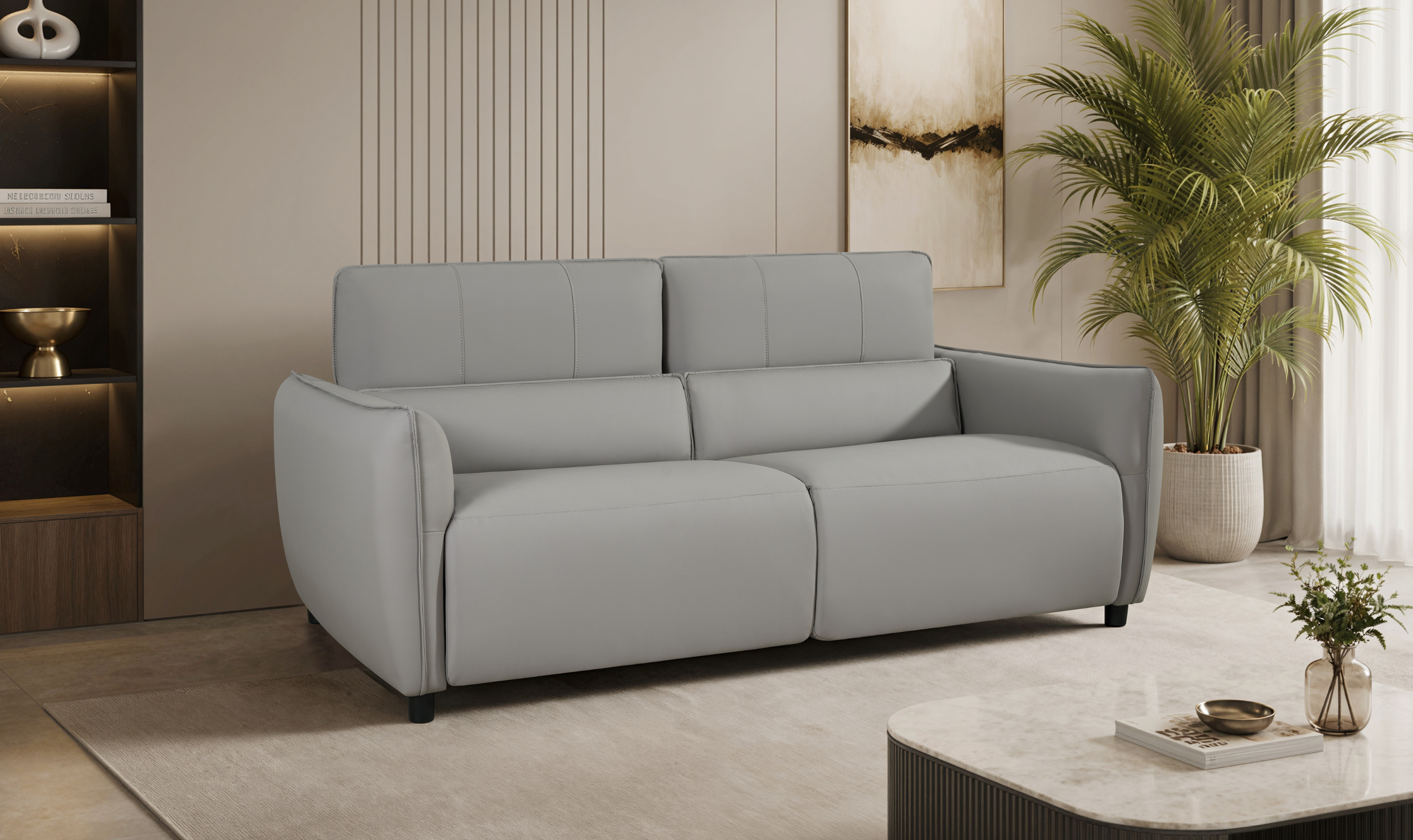 Klaussner Covington Queen Sleeper Sofa with Foam Mattress-Jennifer Furniture