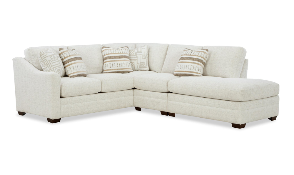Klaussner Crestview Fabric Modular Sectional with Bumper Chaise-jennifer Furniture
