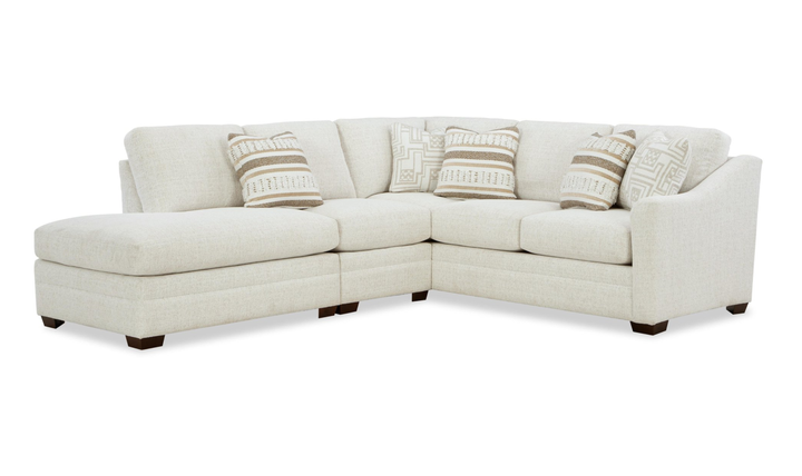 Klaussner Crestview Fabric Modular Sectional with Bumper Chaise-jennifer Furniture