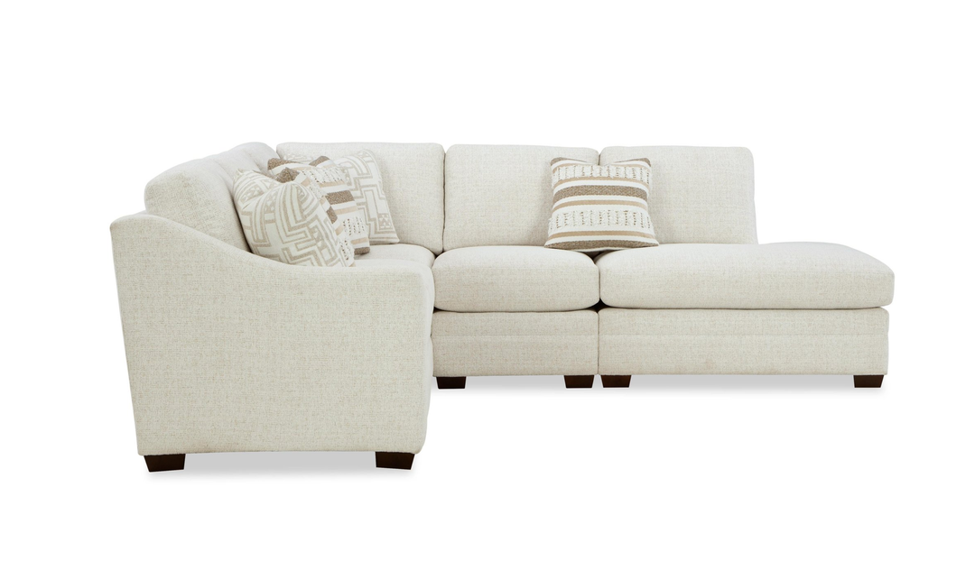 Klaussner Crestview Fabric Modular Sectional with Bumper Chaise-jennifer Furniture