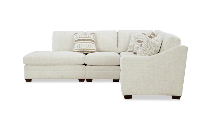 Klaussner Crestview Fabric Modular Sectional with Bumper Chaise-jennifer Furniture