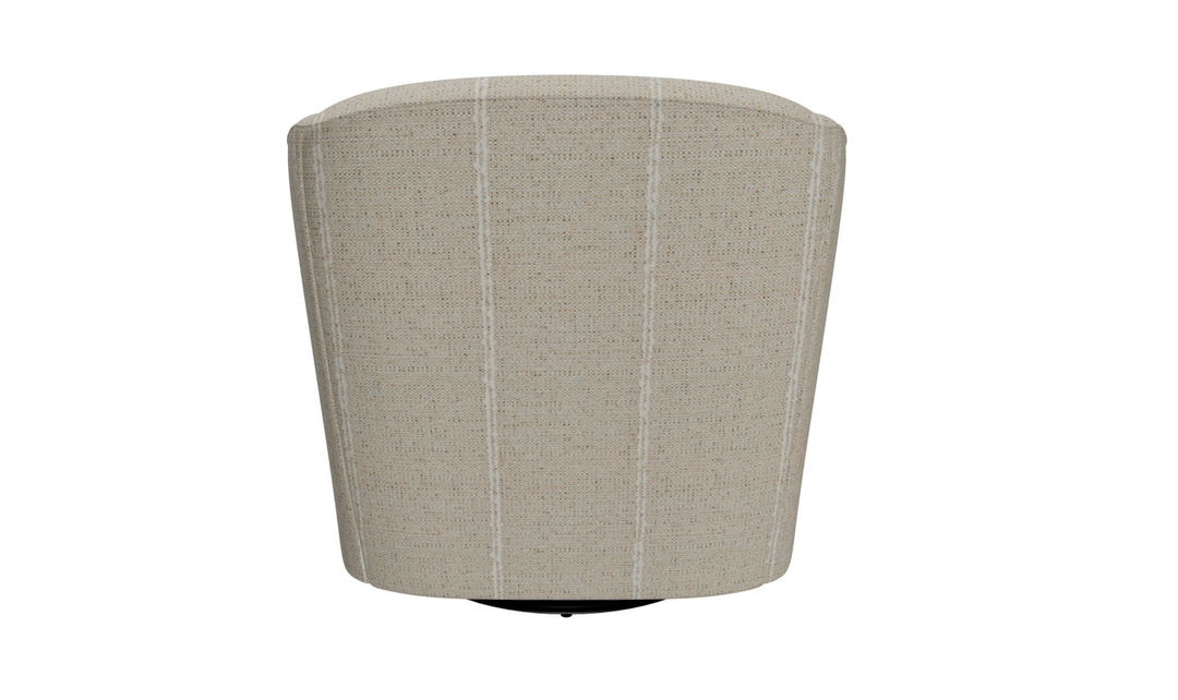 Klaussner Crestview Fabric Swivel Accent Chair with Barrel Back