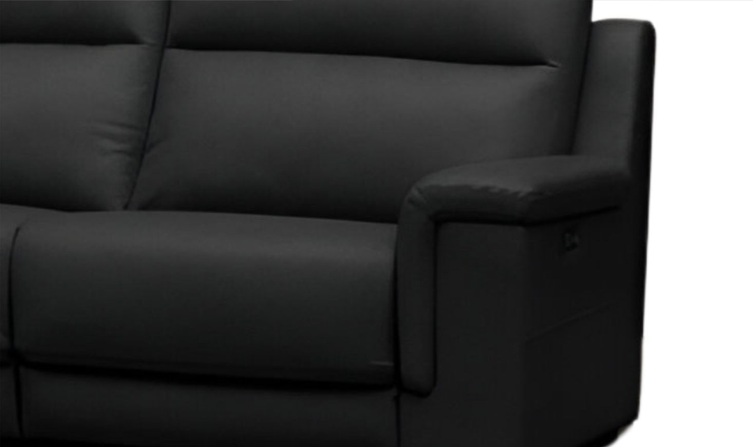 Klaussner Dakota Power Reclining Living Room Set in Black