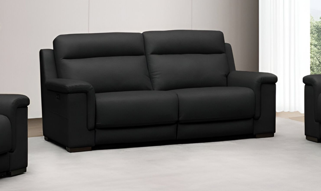 Klaussner Dakota Power Reclining Living Room Set in Black
