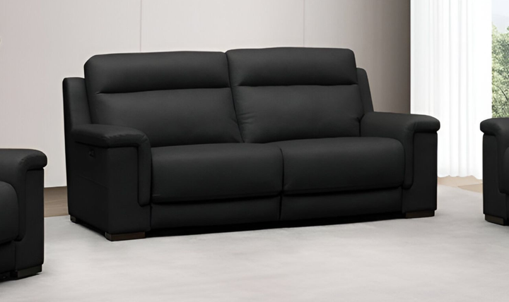 Klaussner Dakota Power Reclining Living Room Set in Black
