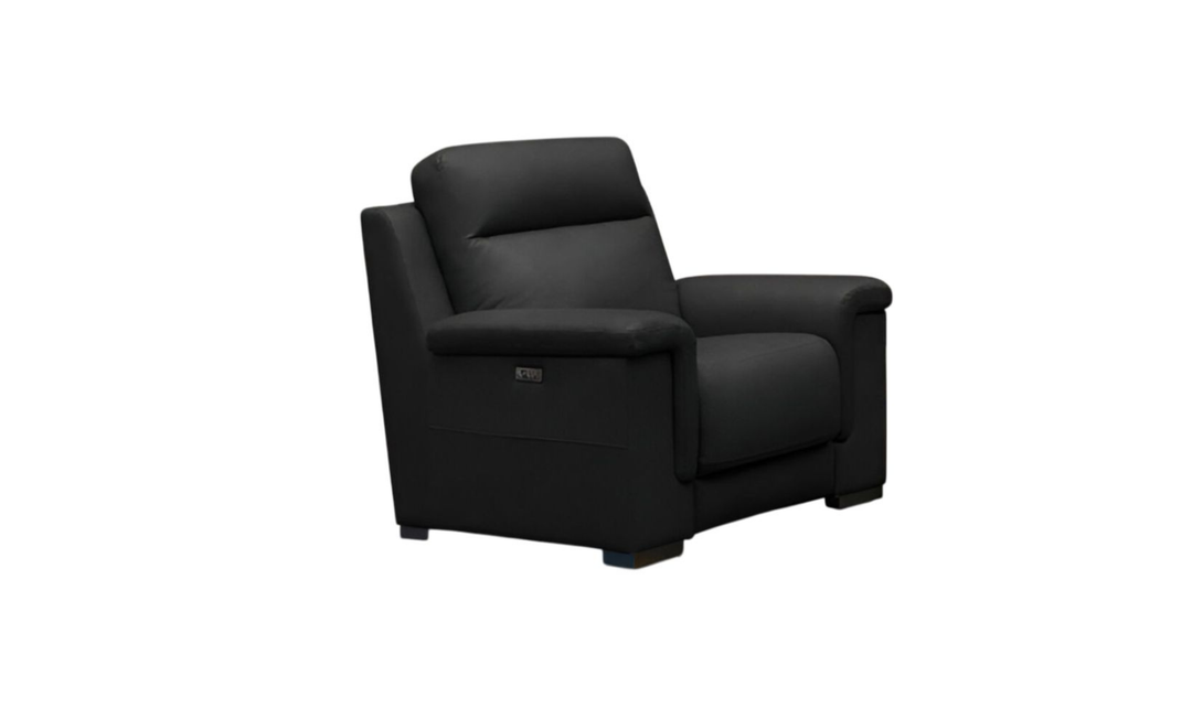 Klaussner Dakota Power Reclining Living Room Set in Black