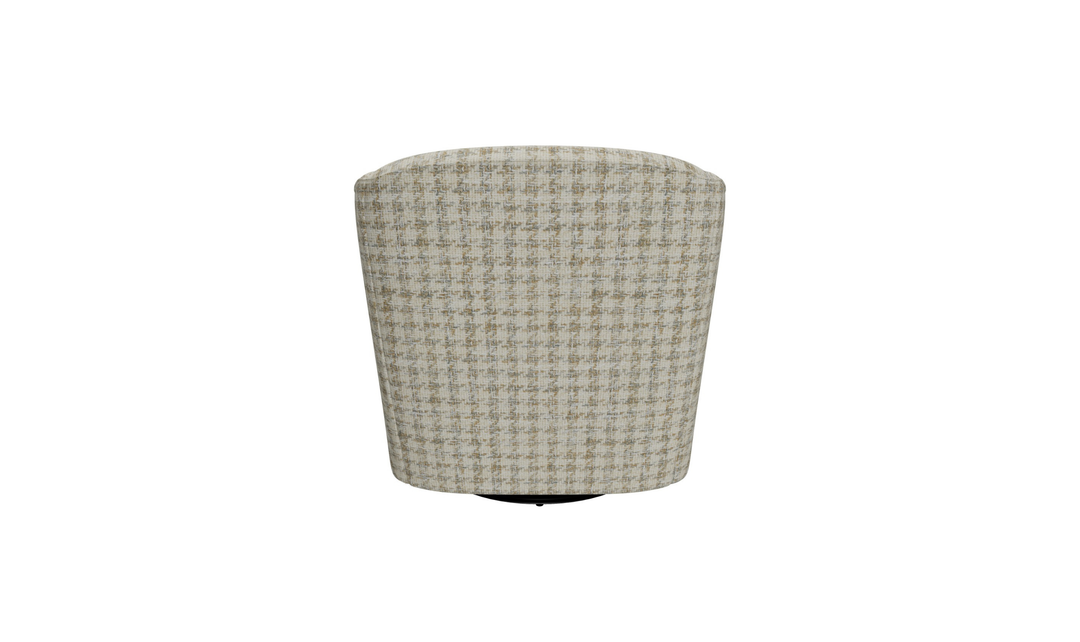 Klaussner Delmont Fabric Swivel Chair with Plush Tight Back - Jennifer Furniture