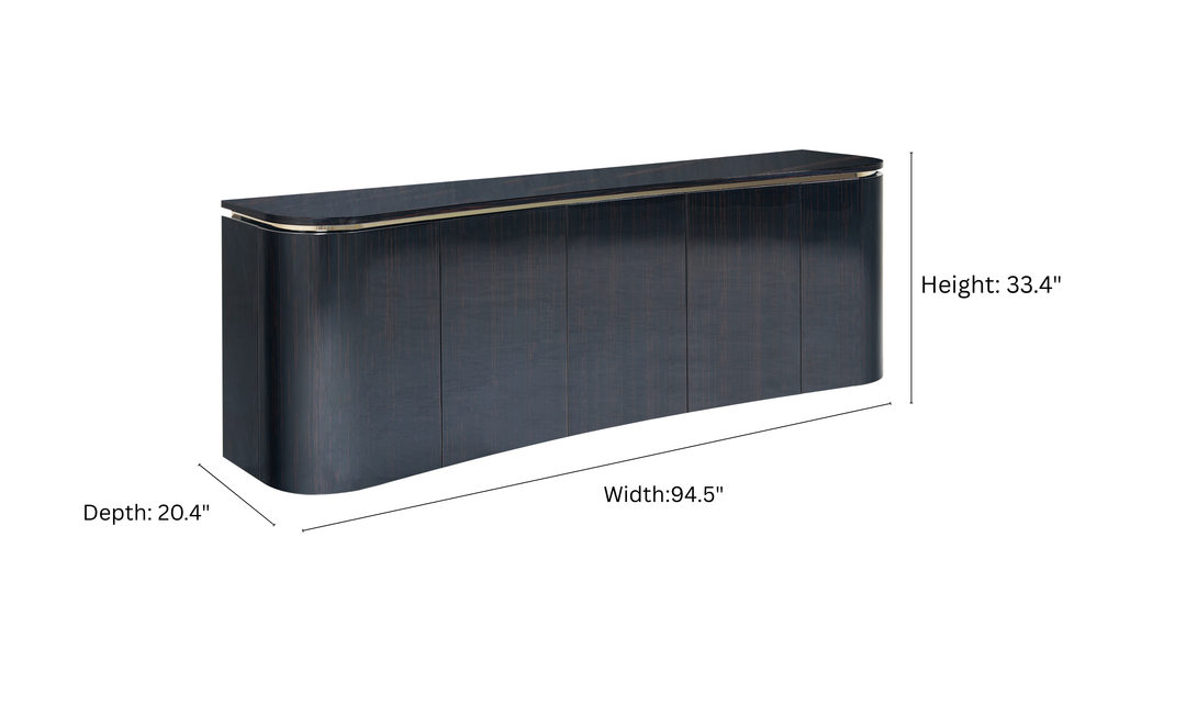 Klaussner Elan Delizia Buffet in Black-Jennifer Furniture