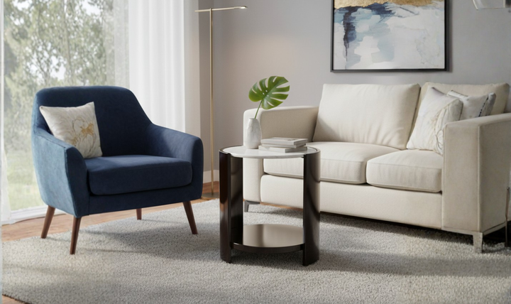 Klaussner Elan Side Table with Marble Top-Jennifer Furniture