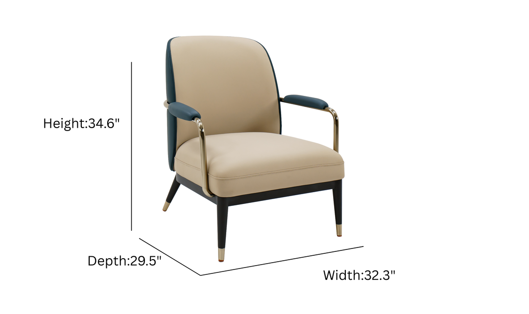 Klaussner  leisure chair in Champagne Gold-Jennifer Furniture