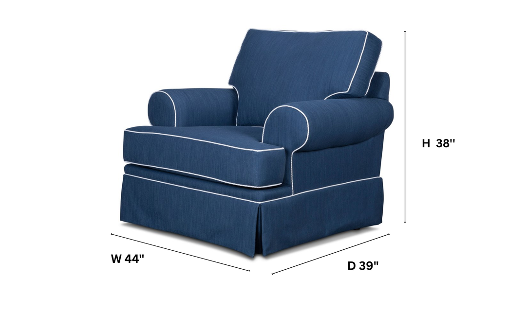 Klaussner Emily Accent Chair with Rolled Arms