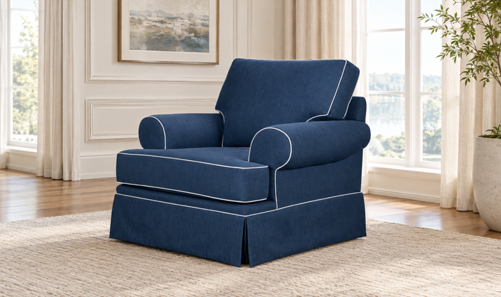 Klaussner Emily Accent Chair with Rolled Arms