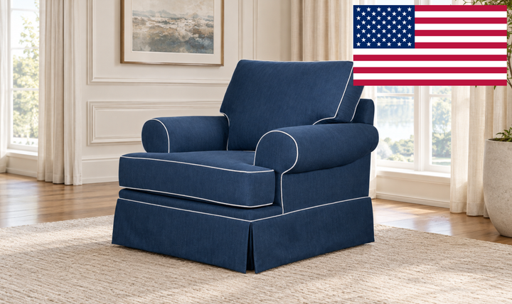 Klaussner Emily Accent Chair with Rolled Arms
