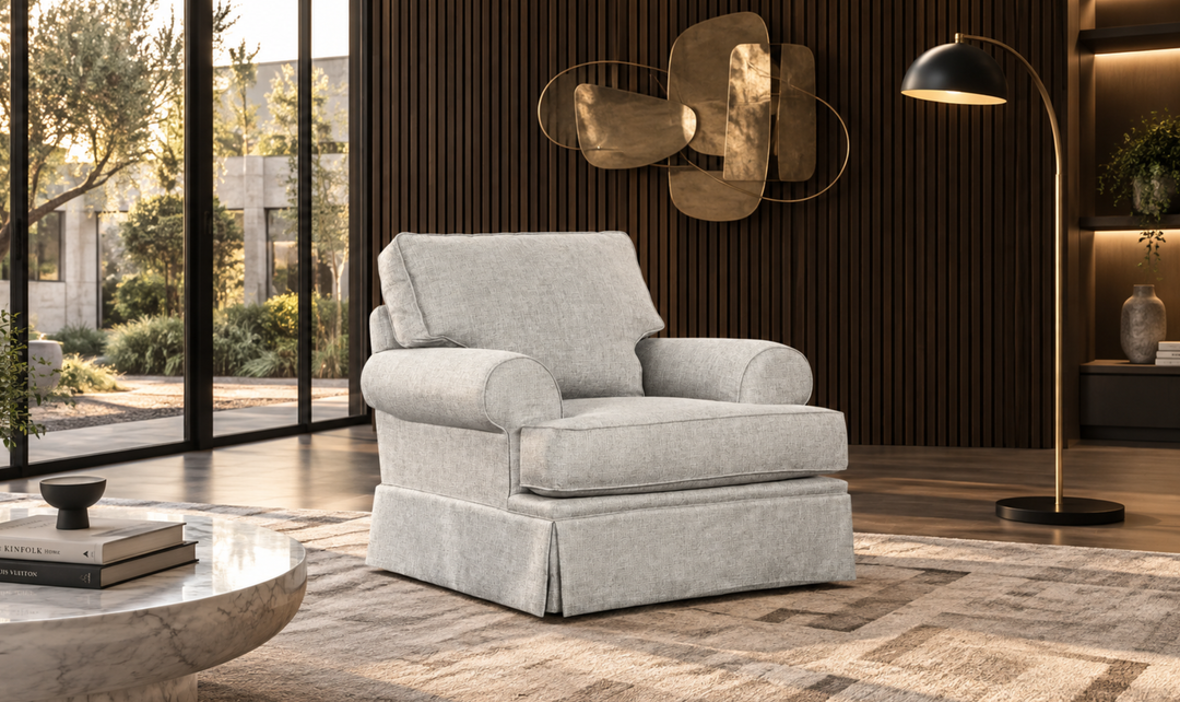 Klaussner Emily Accent Chair with Rolled Arms