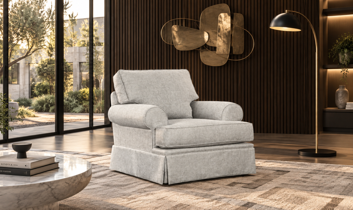 Klaussner Emily Accent Chair with Rolled Arms