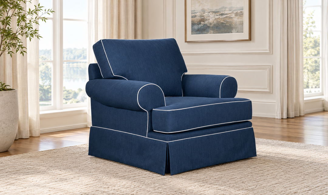 Klaussner Emily Accent Chair with Rolled Arms