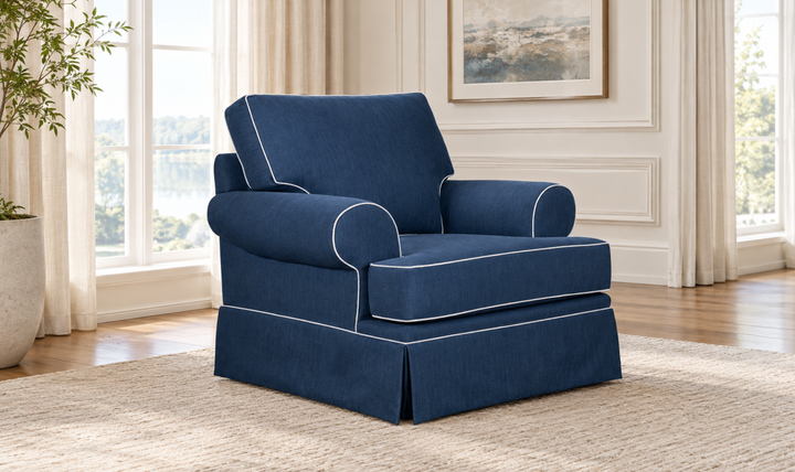 Klaussner Emily Accent Chair with Rolled Arms