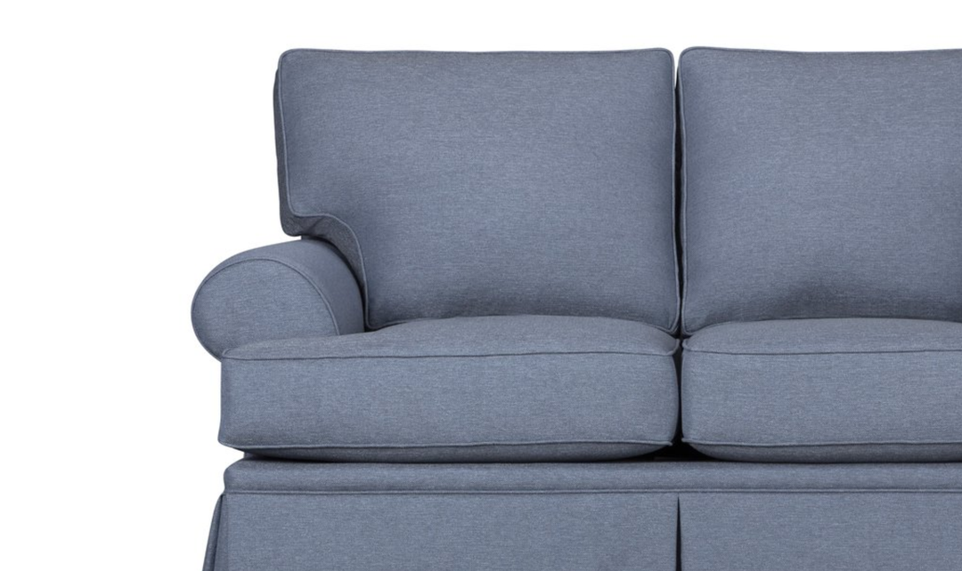 Klaussner Emily Fabric Loveseat with Rolled Arms