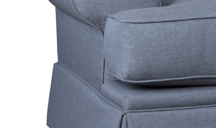 Klaussner Emily Fabric Loveseat with Rolled Arms-Jennifer Furniture