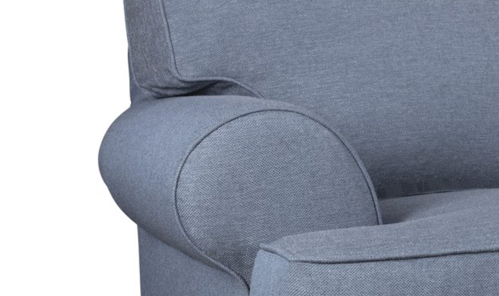 Klaussner Emily Fabric Loveseat with Rolled Arms-Jennifer Furniture