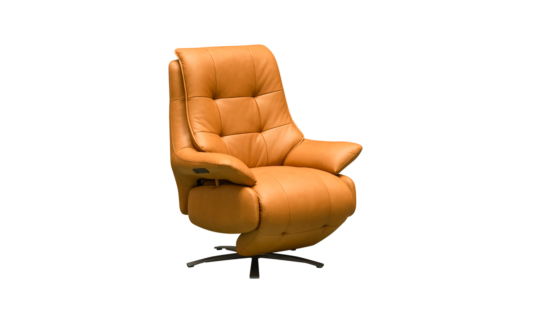 Klaussner Eterna Burnie Leather Swivel Power Recliner Lift Chair