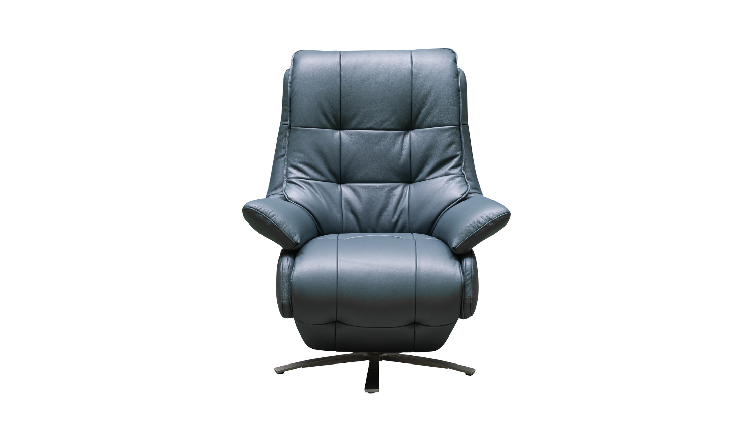 Klaussner Eterna Burnie Blue Leather Swivel Power Recliner Lift Chair