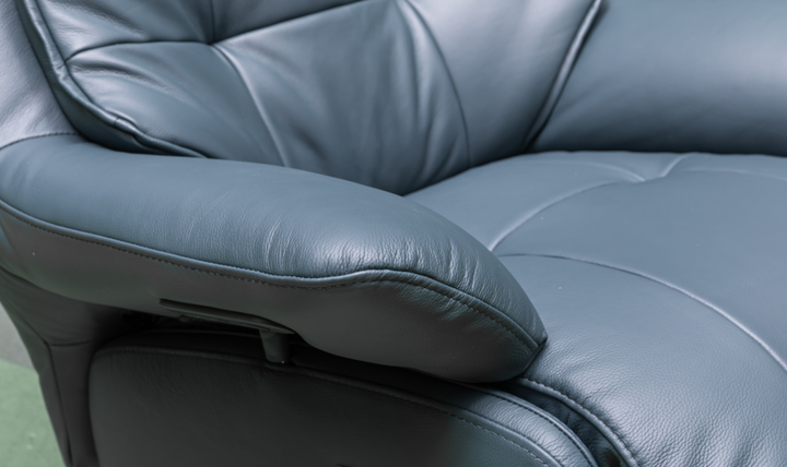Klaussner Eterna Full Leather Swivel Power Reclining Chair - Jennifer Furniture