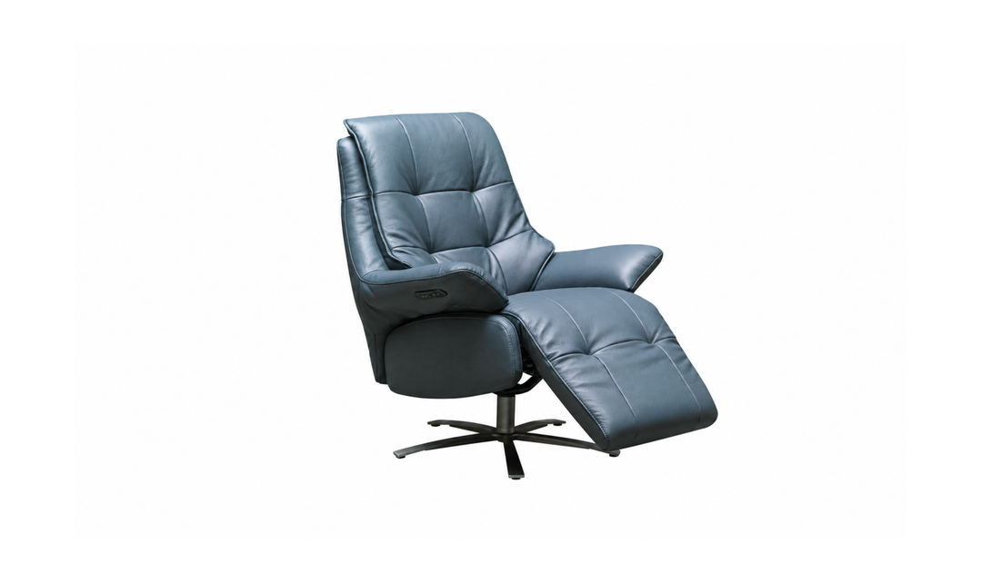 Klaussner Eterna Full Leather Swivel Power Reclining Chair