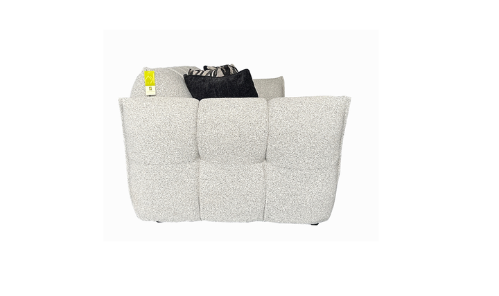 Klaussner Fabriano Polyester Curved Chair with Square Arms-Jennifer Furniture