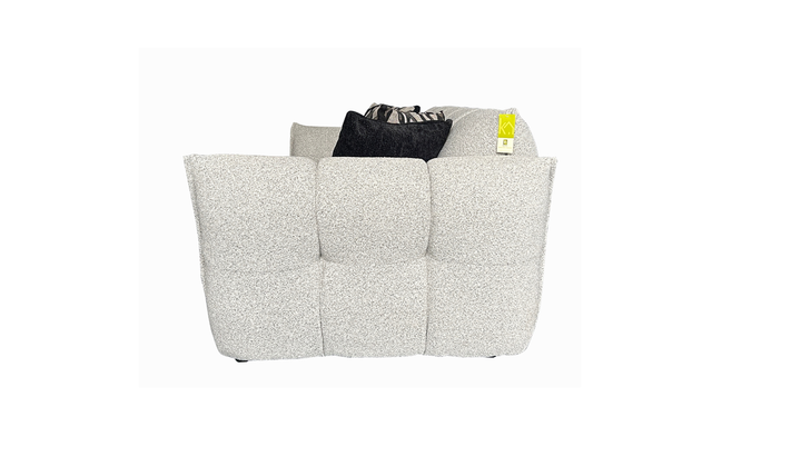 Klaussner Fabriano Polyester Curved Chair with Square Arms-Jennifer Furniture