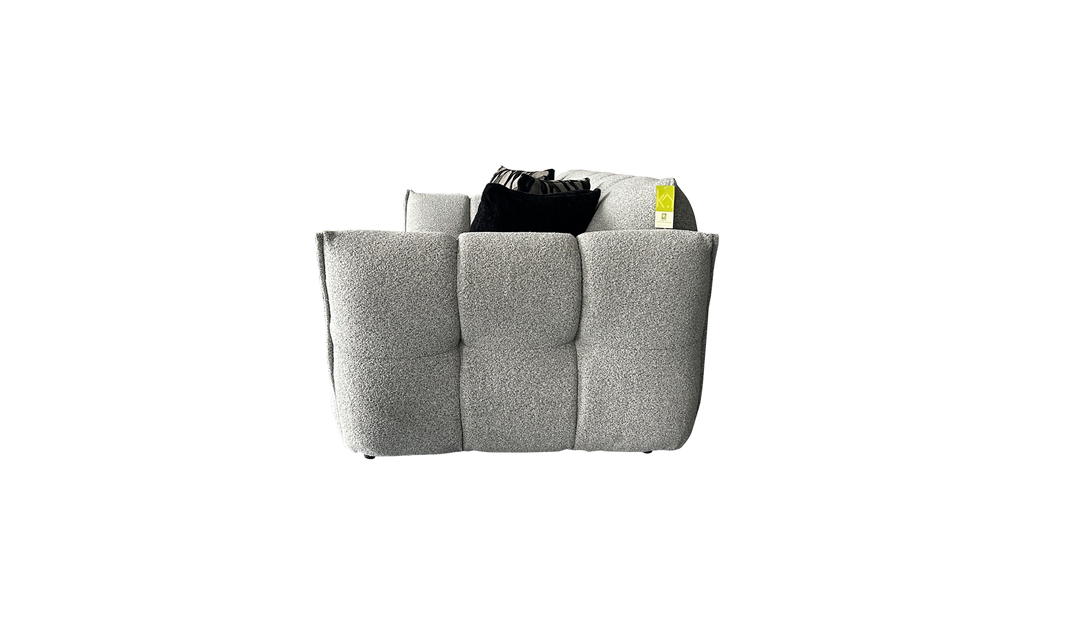 Klaussner Fabriano Polyester Curved Chair with Square Arms-Jennifer Furniture