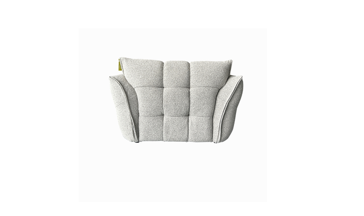 Klaussner Fabriano Polyester Curved Chair with Square Arms-Jennifer Furniture