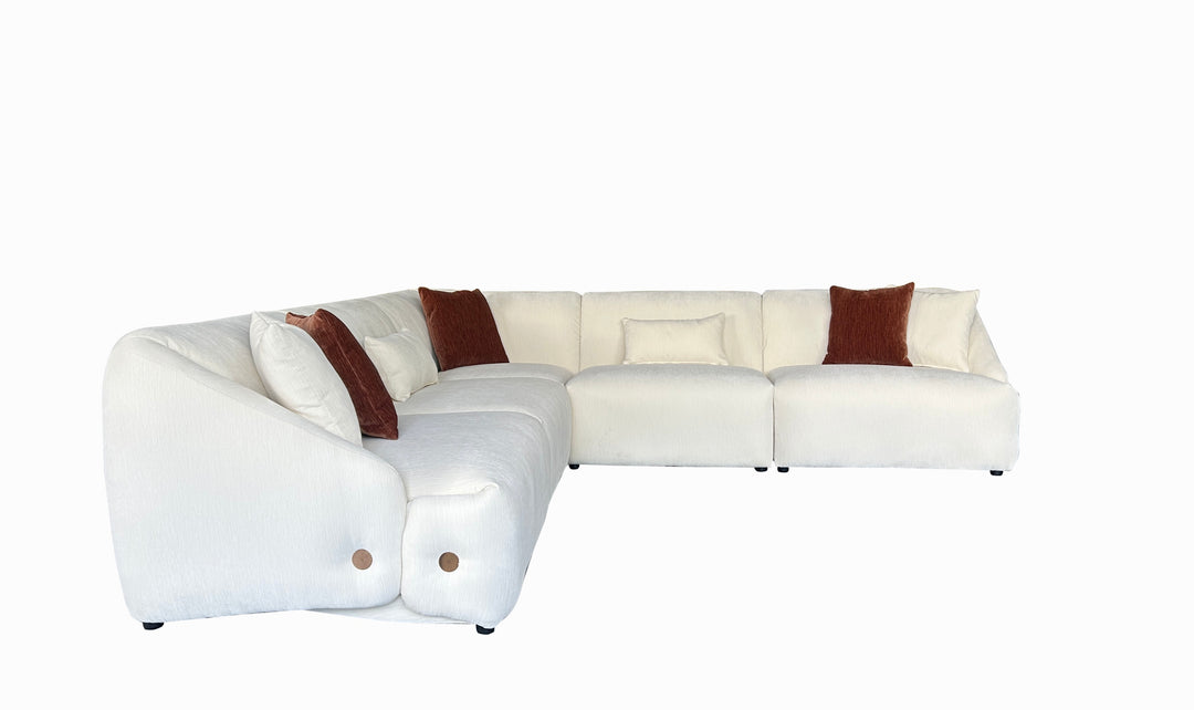 Klaussner Fairfax Fabric Modular Sectional Sofa with USB & USB-C Charging-Jennifer Furniture